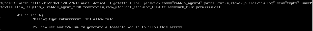 Ontbrekende SELinux beleid voor Zabbix agent