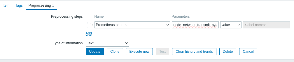 Preprocessing in Zabbix