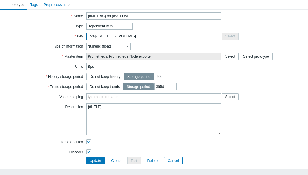 Dependant LLD item in Zabbix